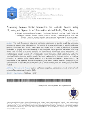 Assessing Remote Social Interaction for Autistic People