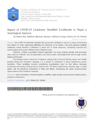  Impact of COVID-19 Lockdown