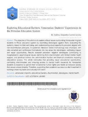 Exploring Educational Barriers: