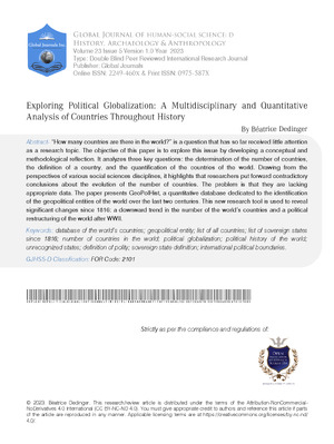 Exploring Political Globalization A Multidisciplinary and Quantitative Analysis of Countries Throughout History