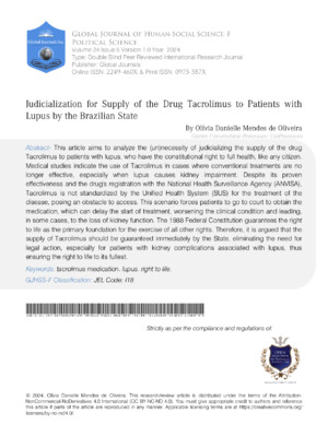  Judicialization for Supply of the Drug Tacrolimus