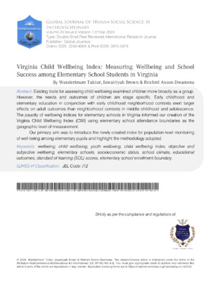  Virginia Child Wellbeing Index
