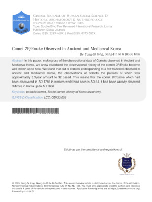 Comet 2P/Encke Observed in Ancient