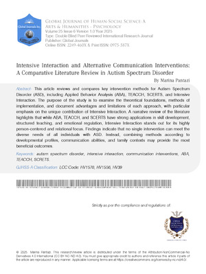 Intensive Interaction and Alternative Communication Interventions: A Comparative Literature Review in Autism Spectrum Disorder